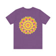Beautiful and colorful Vibrant Mandala Tee design promoting Peace & Harmony