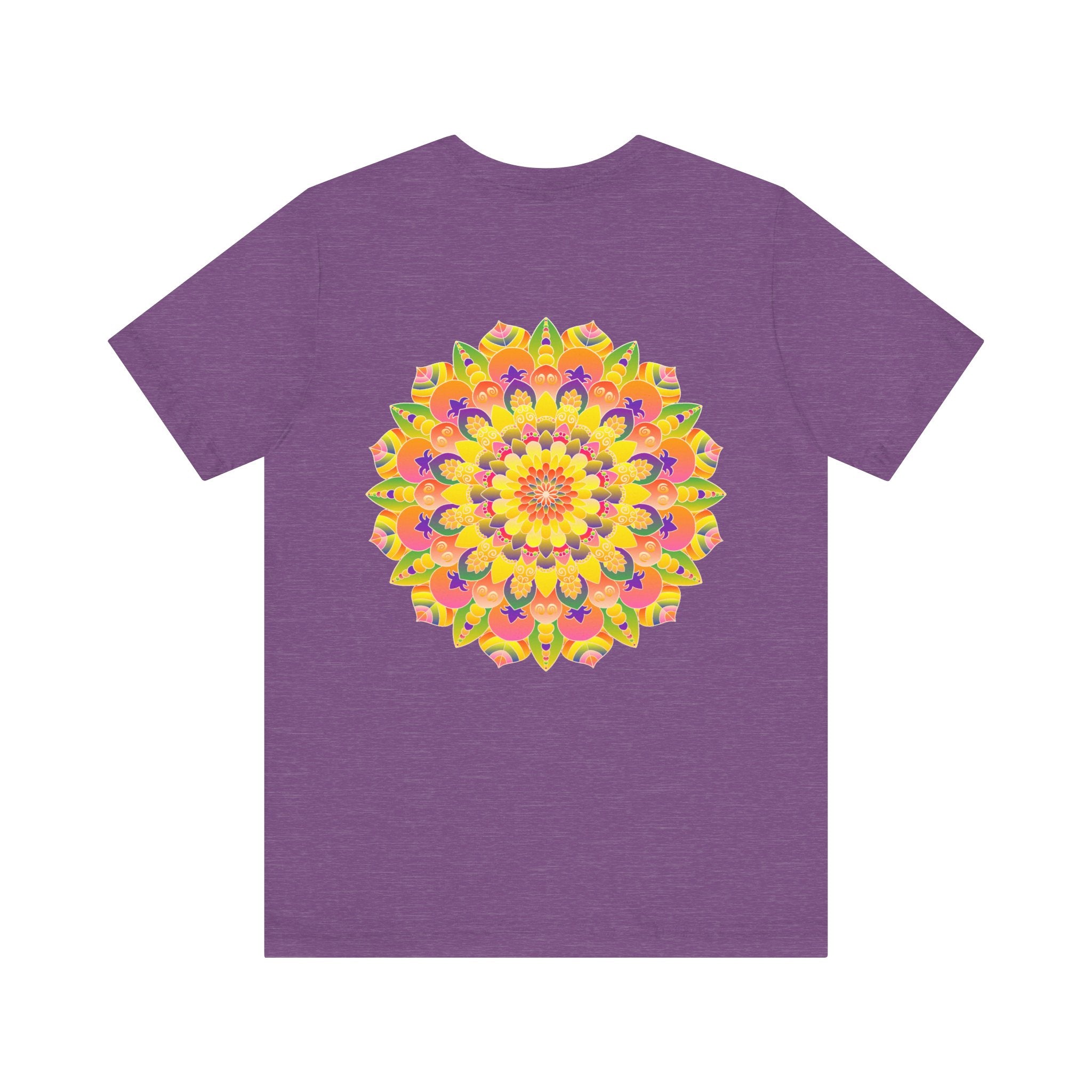 Beautiful and colorful Vibrant Mandala Tee design promoting Peace & Harmony