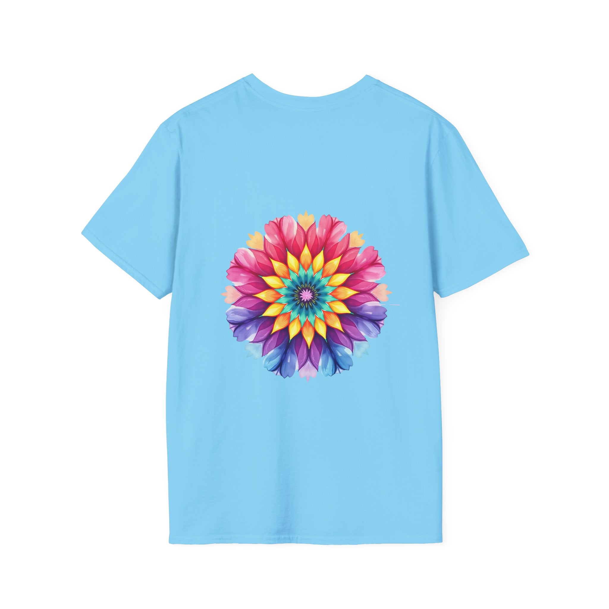 Beautiful floral mandala design with inspiring quote on a t-shirt