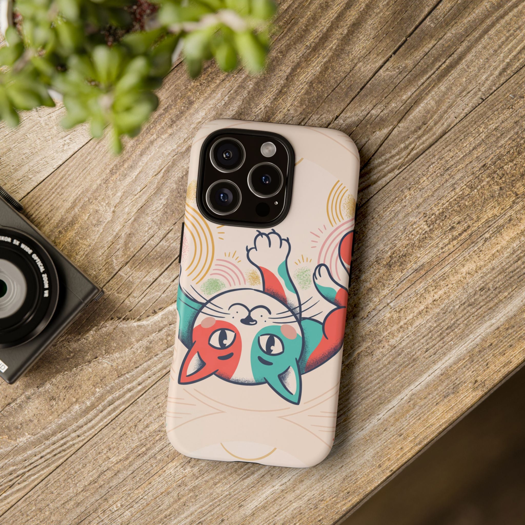 Phone Case — Cute Retro Calico Cat Protective Cover