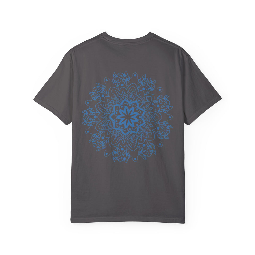 Handmade Mandala Art Tshirt - Unisex Garment-Dyed Tee with intricate, colorful design