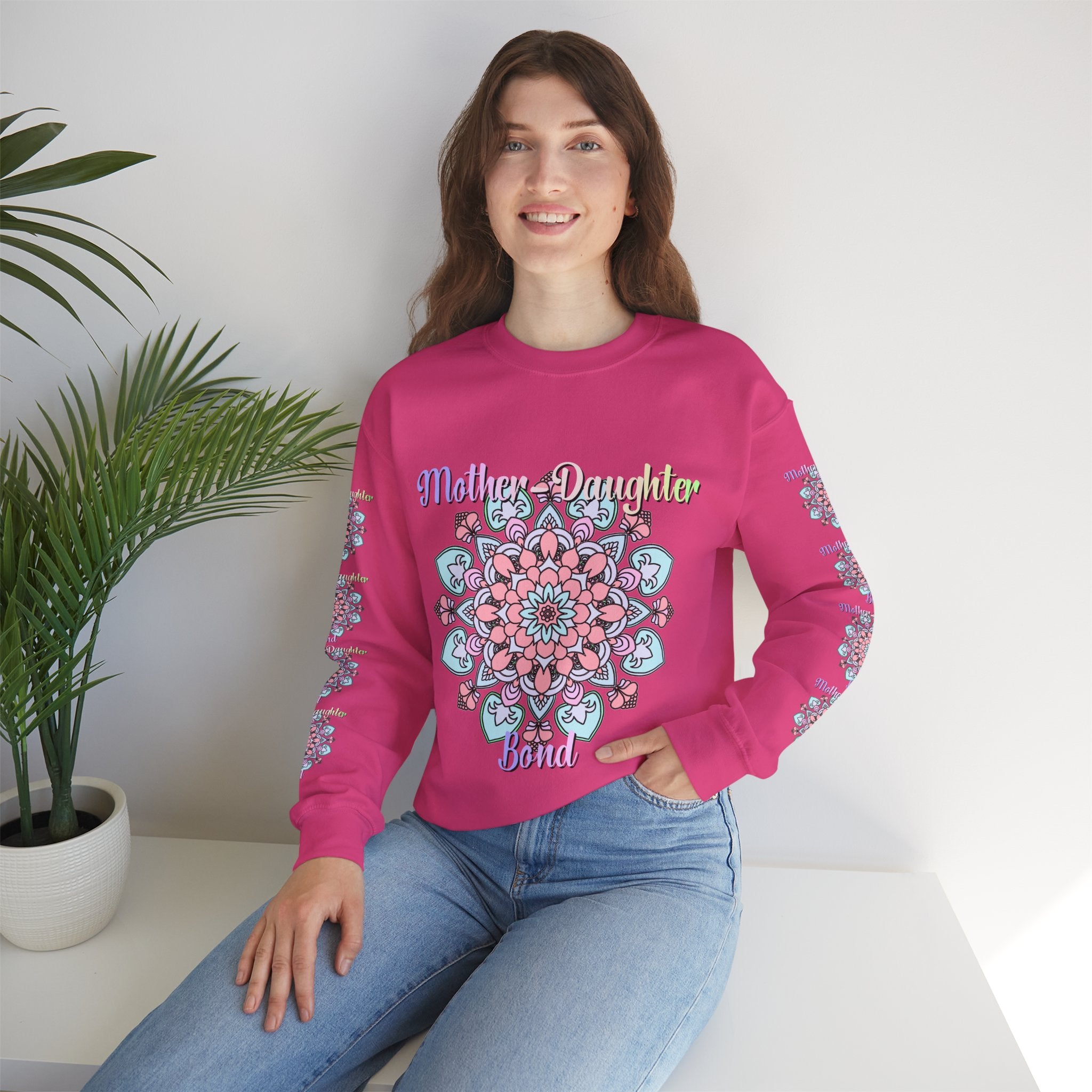 Sweatshirt mit Mandala-Muster zur Feier der Mutter-Tochter-Liebe