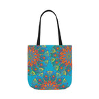Canvas Tote Bag in Bright Tropical Colors for Summer Fun