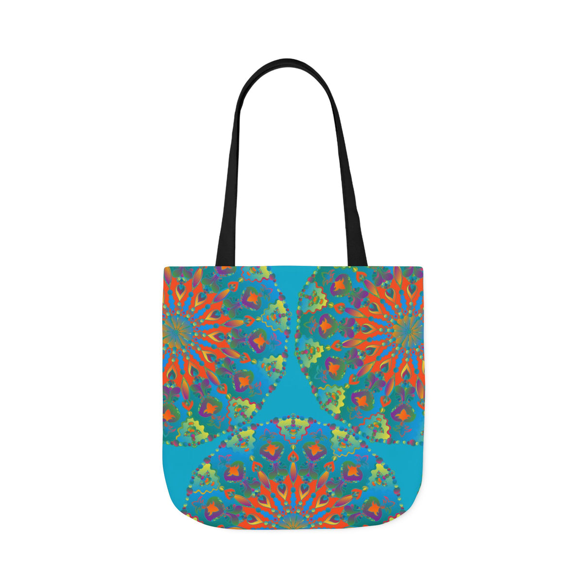 Canvas Tote Bag in Bright Tropical Colors for Summer Fun