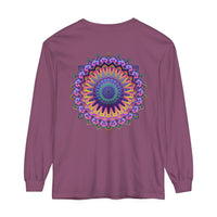 Intricate Mandala Unisex Long Sleeve T-Shirt with intricate design and vibrant colors for men and women