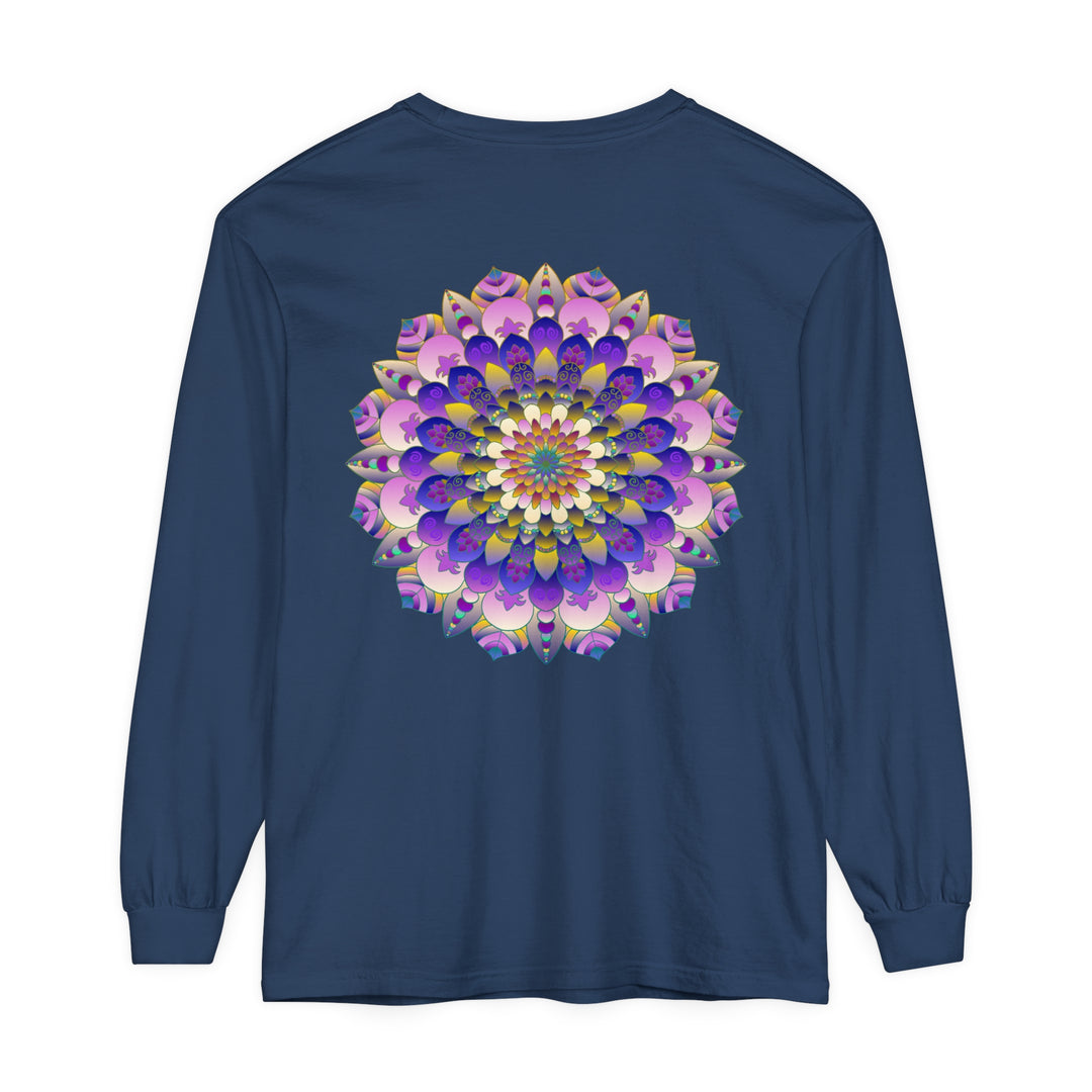 Colorful Mandala Long Sleeve T-Shirt - Psychedelic Art image 54