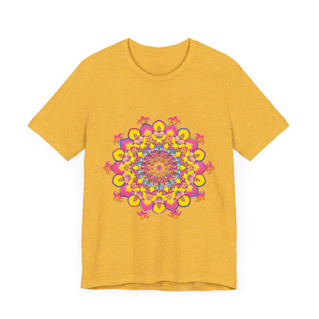 Beautiful and vibrant floral mandala tee shirt in multiple colors