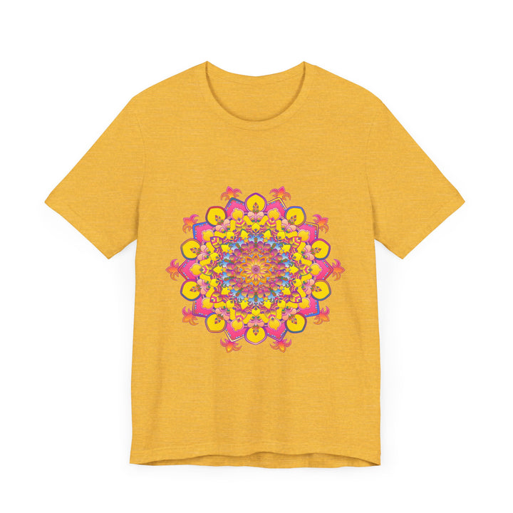 Beautiful and vibrant floral mandala tee shirt in multiple colors