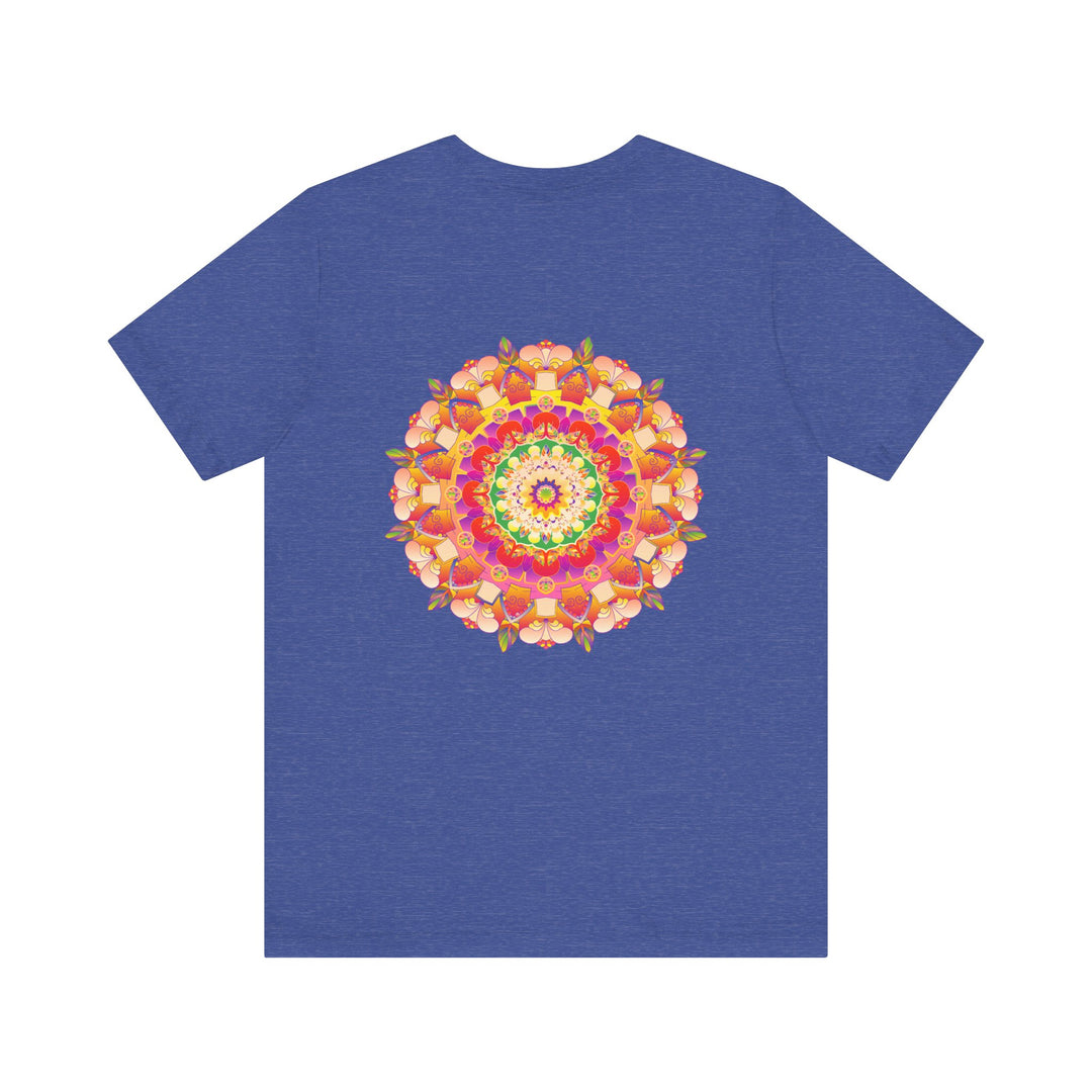 Vibrant Mandala Tee featuring intricate spiritual design for peace and harmony