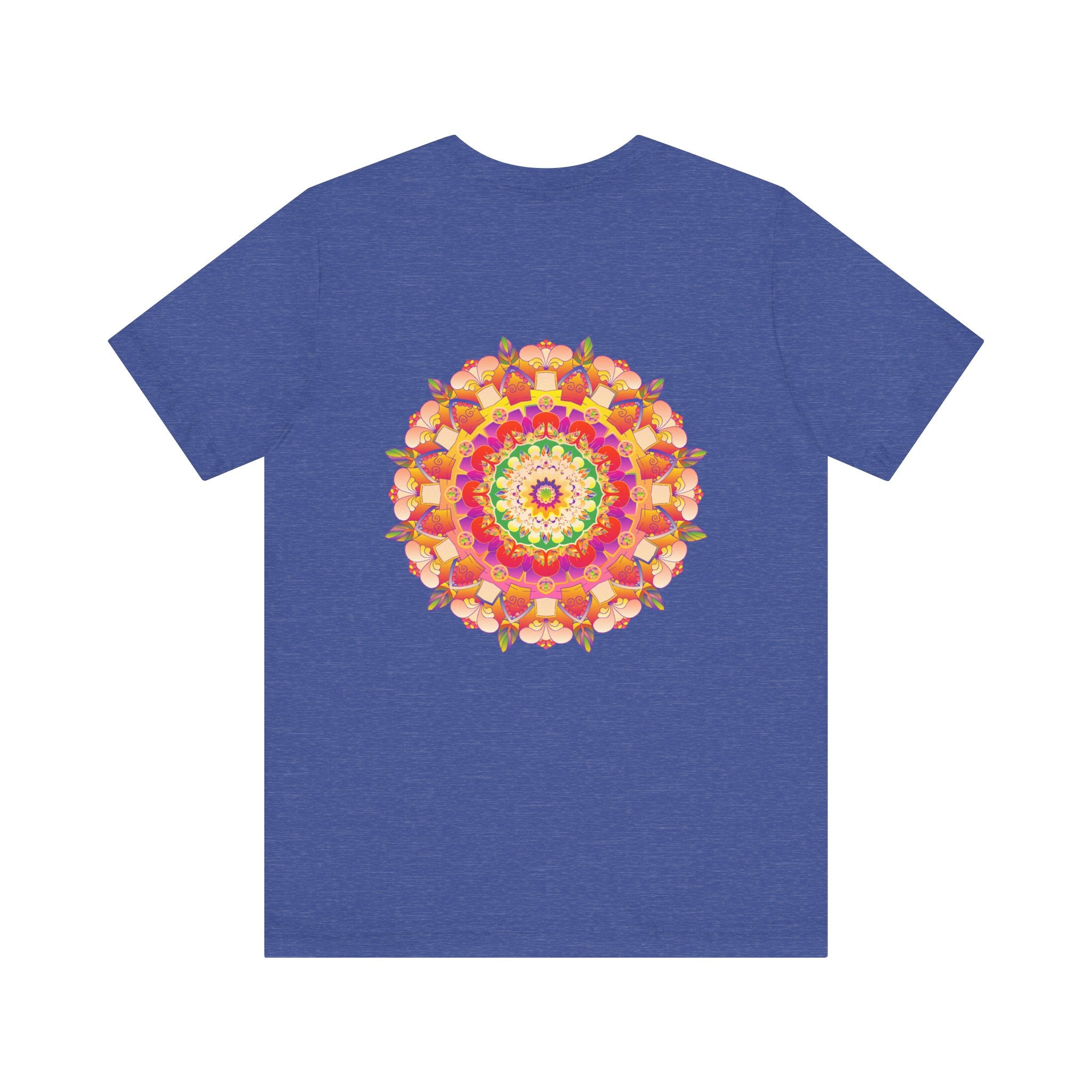 Vibrant Mandala Tee featuring intricate spiritual design for peace and harmony