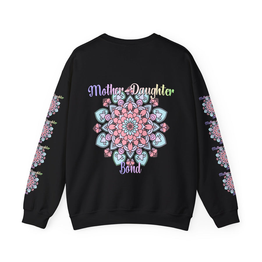 Mandala Patterned Sweatshirt Celebrating Mother-Daughter Love