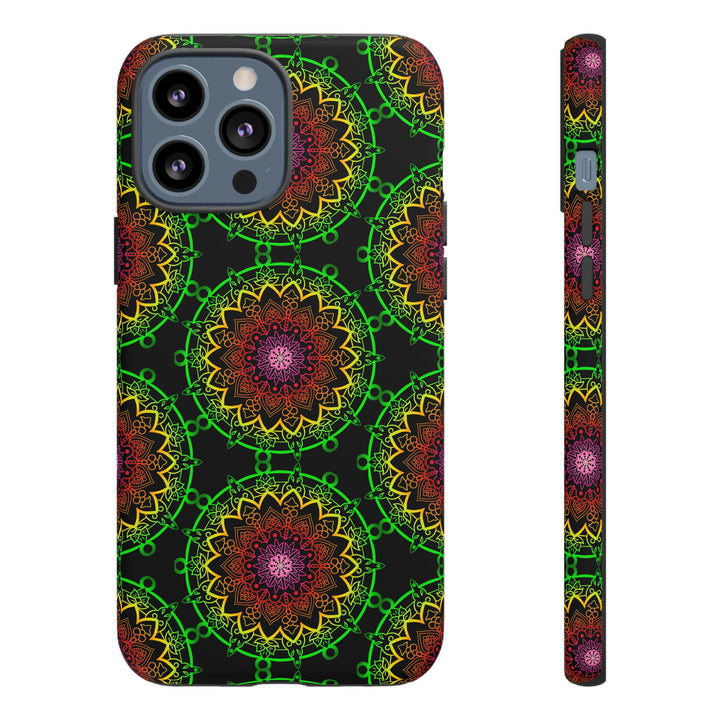 Artistic Mandala Phone Case with Bold Patterns and Modern Flair