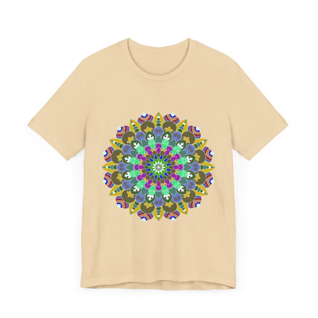 Colorful Mandala Peace T-Shirt featuring intricate spiritual art and vibrant colors