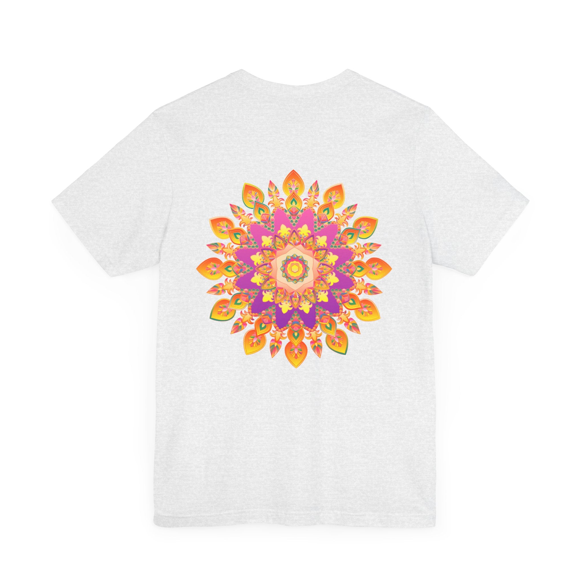 Beautiful Vibrant Mandala T-Shirt featuring a design symbolizing Peace and Harmony, perfect for adding a pop of color and positivity to your wardrobe