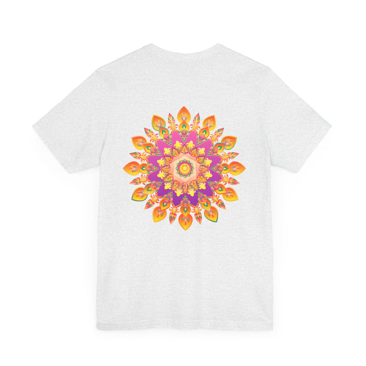 Beautiful Vibrant Mandala T-Shirt featuring a design symbolizing Peace and Harmony, perfect for adding a pop of color and positivity to your wardrobe