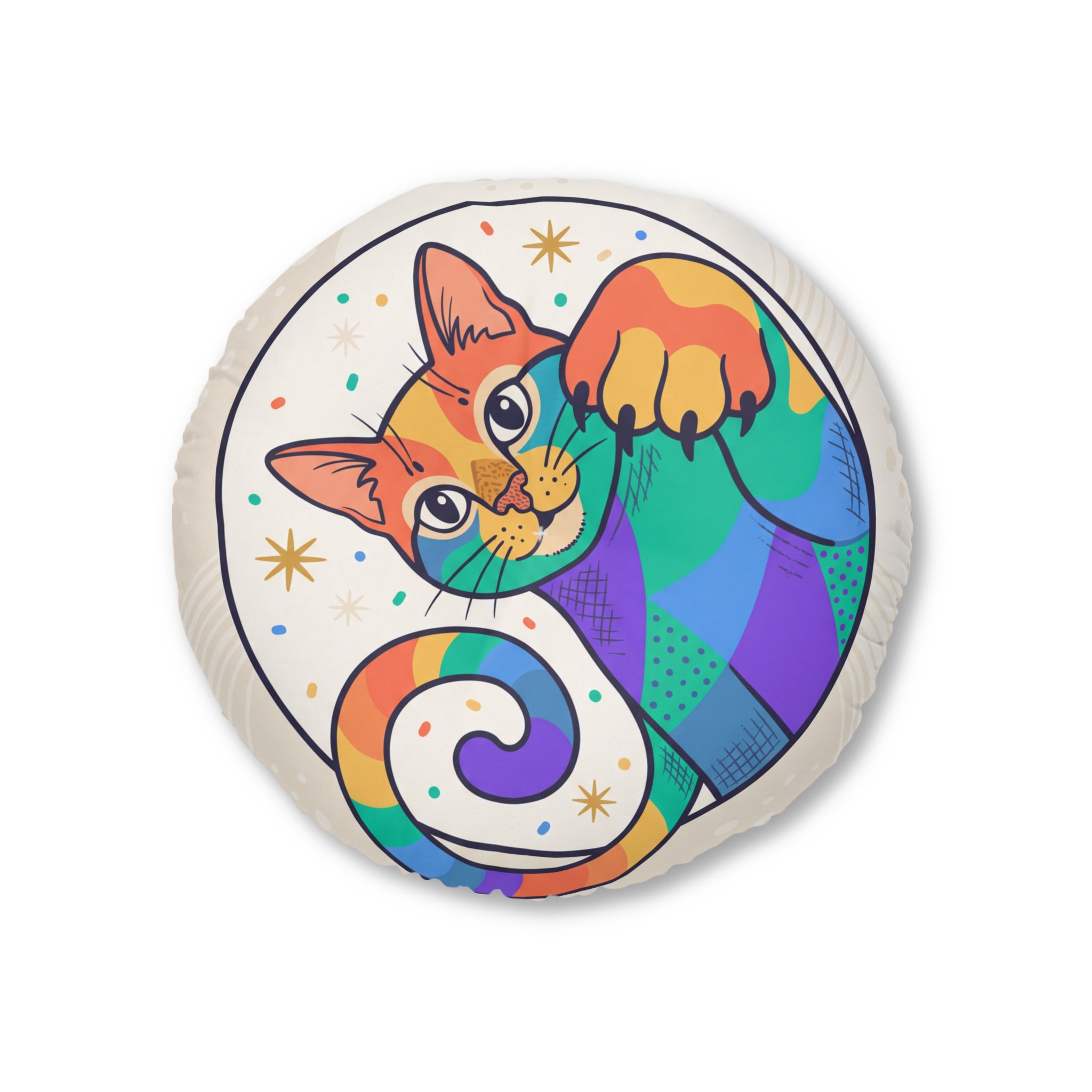 Sunrise Boho Cat Floor Pillow