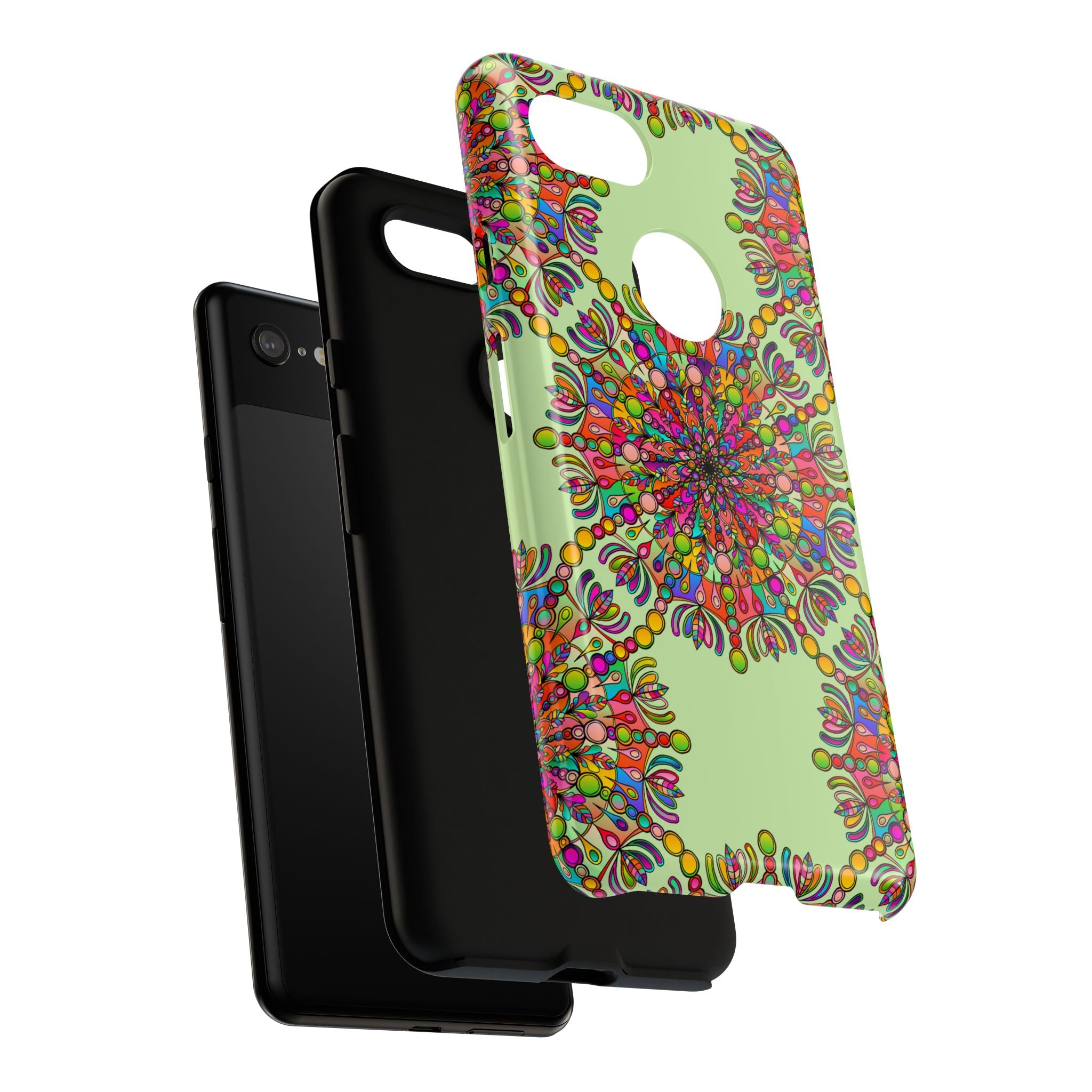 Custodia Vibrant Mandala per iPhone e Google Pixel | Custodie resistenti