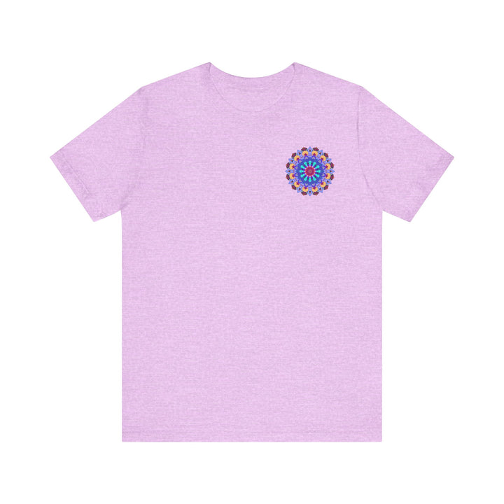 Vibrant and colorful t-shirt featuring a mandala design symbolizing peace and harmony, perfect for spiritual art enthusiasts