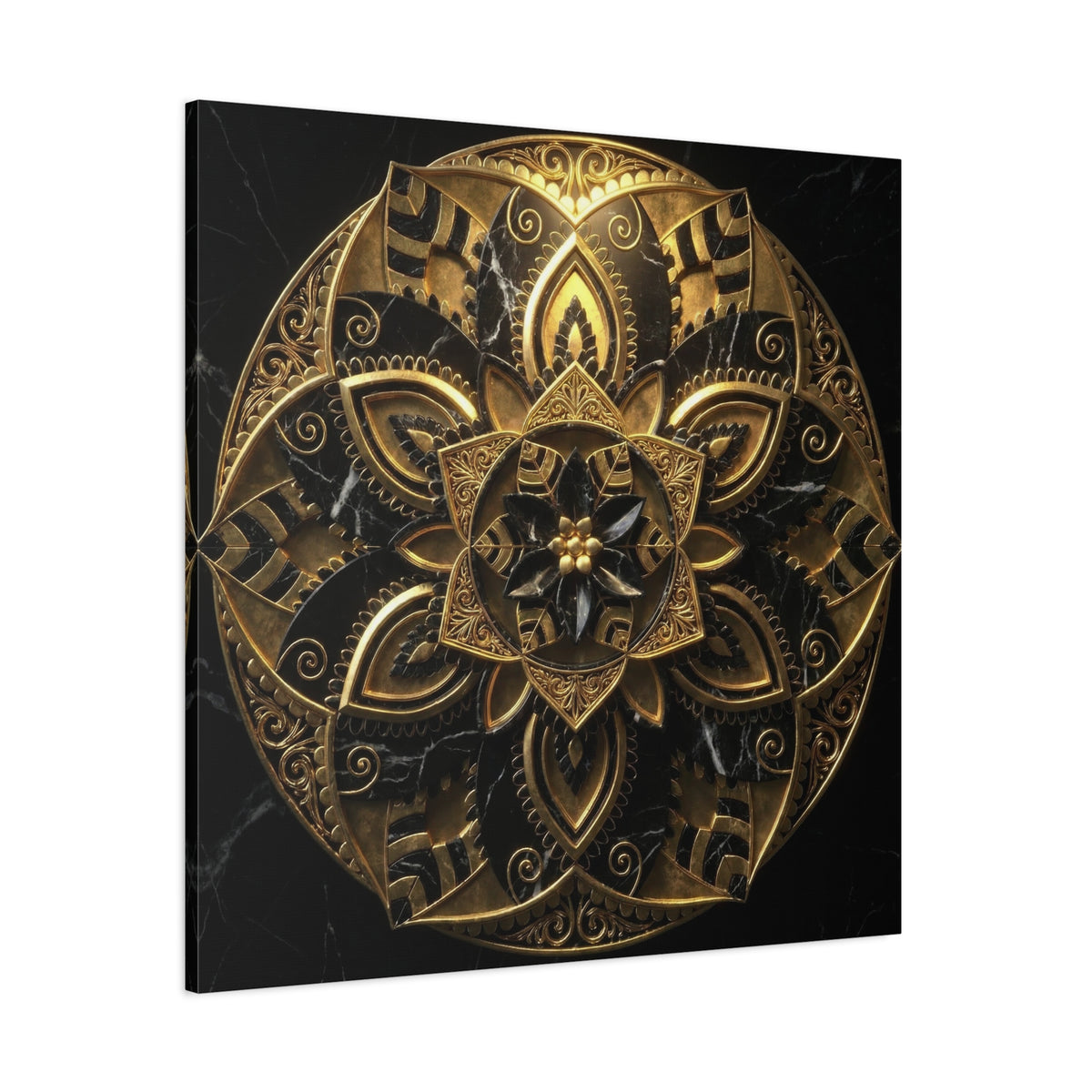 Eternal Balance – Luxury Marble & Gold Canvas
