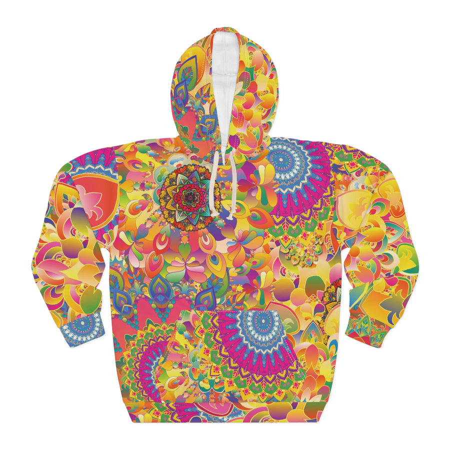 Psychedelic Floral Mandala Athletic Hoodie
