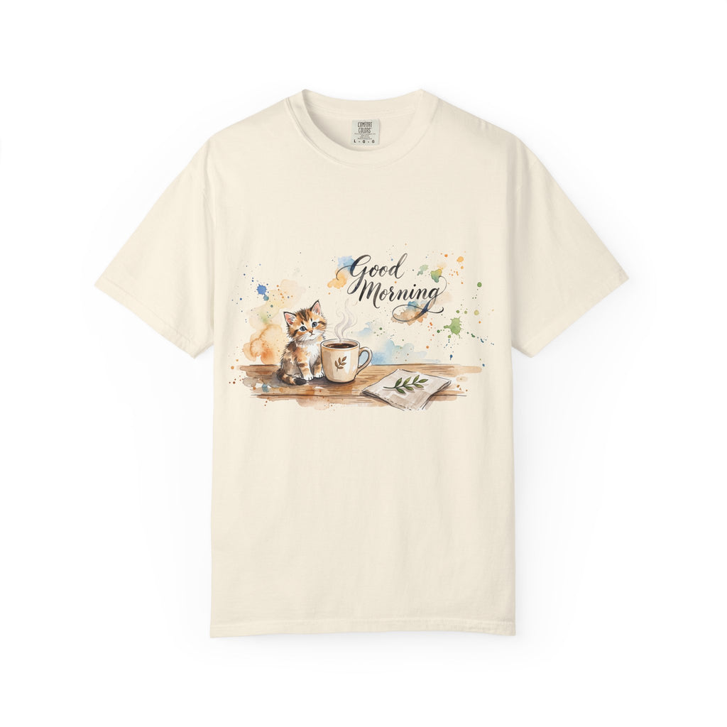 Good Morning Cat T-Shirt | Ultra-Soft Cotton Graphic Tee