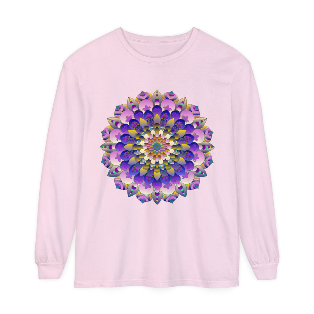 Colorful Mandala Long Sleeve T-Shirt - Psychedelic Art image 14