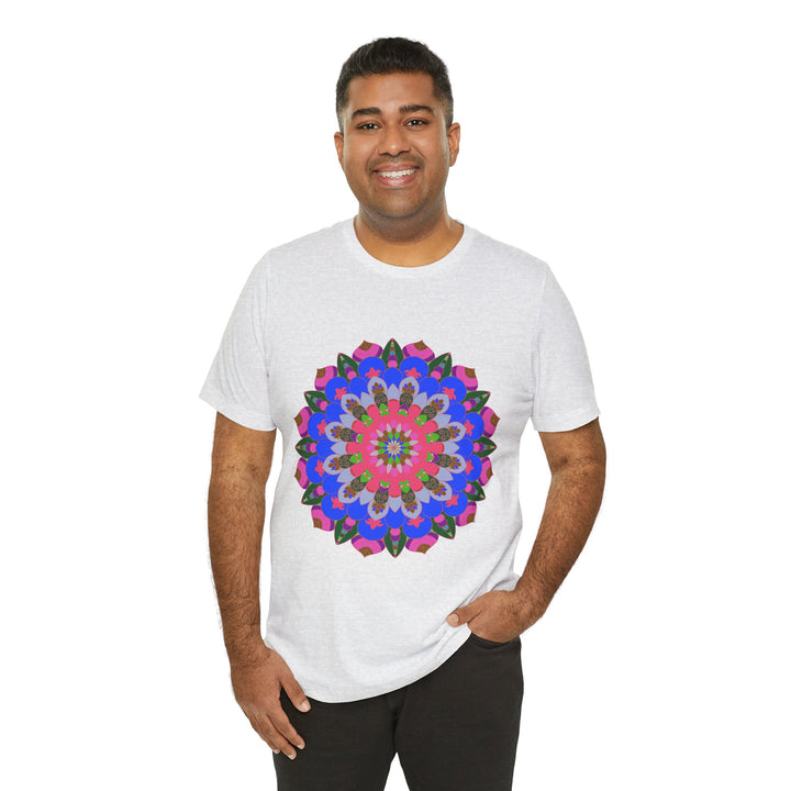 Vibrant and intricate mandala geometric design t-shirt in a variety of colors