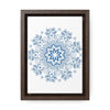 Beautiful steel blue mandala design wall art on gallery canvas wraps, handmade and vertical frame - perfect for adding a touch of artistic elegance to any space