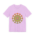 Vibrant Mandala Tee featuring a colorful and intricate design inspired by traditional patterns and vibrant colors