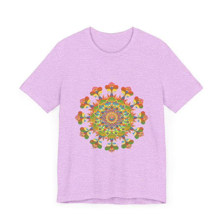 Vibrant Mandala Tee featuring a colorful and intricate design inspired by traditional patterns and vibrant colors