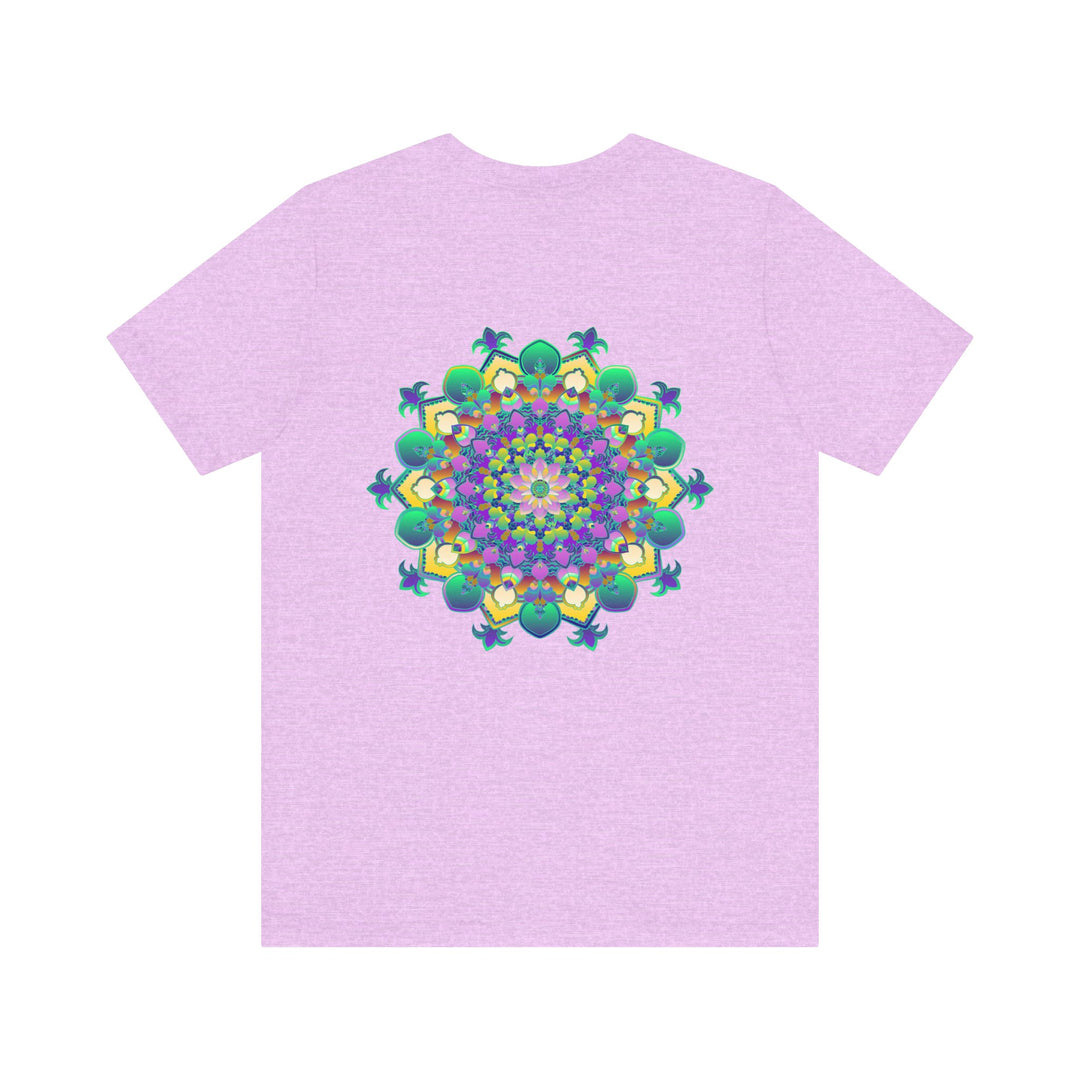 Vibrant Mandala Tee featuring intricate spiritual design for peace and harmony