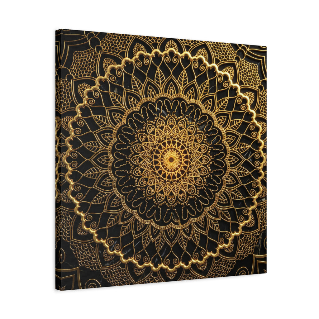 Himmlische Geometrie auf Marmor – gespannte Leinwand mit mattem Finish