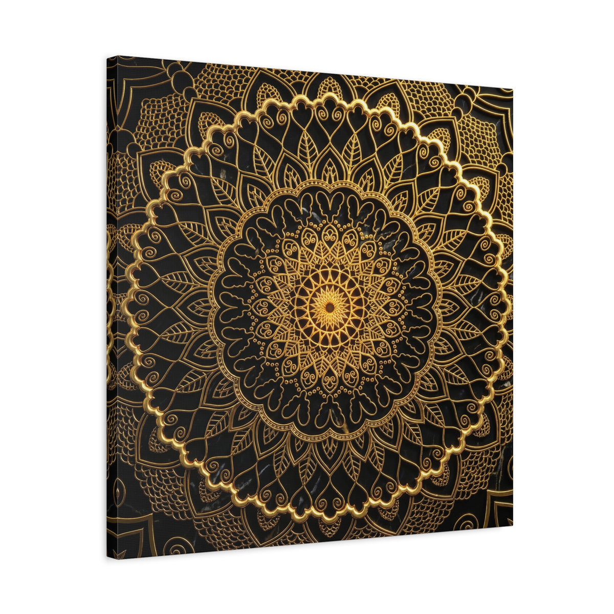 Himmlische Geometrie auf Marmor – gespannte Leinwand mit mattem Finish