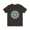 Vibrant and intricate mandala design on a meditation tee promoting peace and tranquility