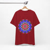 Vibrant and eye-catching mandala geometric t-shirt in various colors and patterns