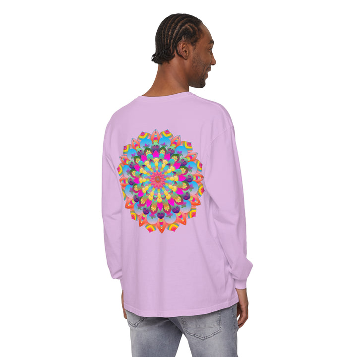 Colorful Mandala Long Sleeve T-Shirt - Psychedelic Art 44