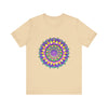 Vibrant Mandala Tee featuring a colorful and intricate design symbolizing peace and harmony, perfect for adding a touch of serenity to your wardrobe