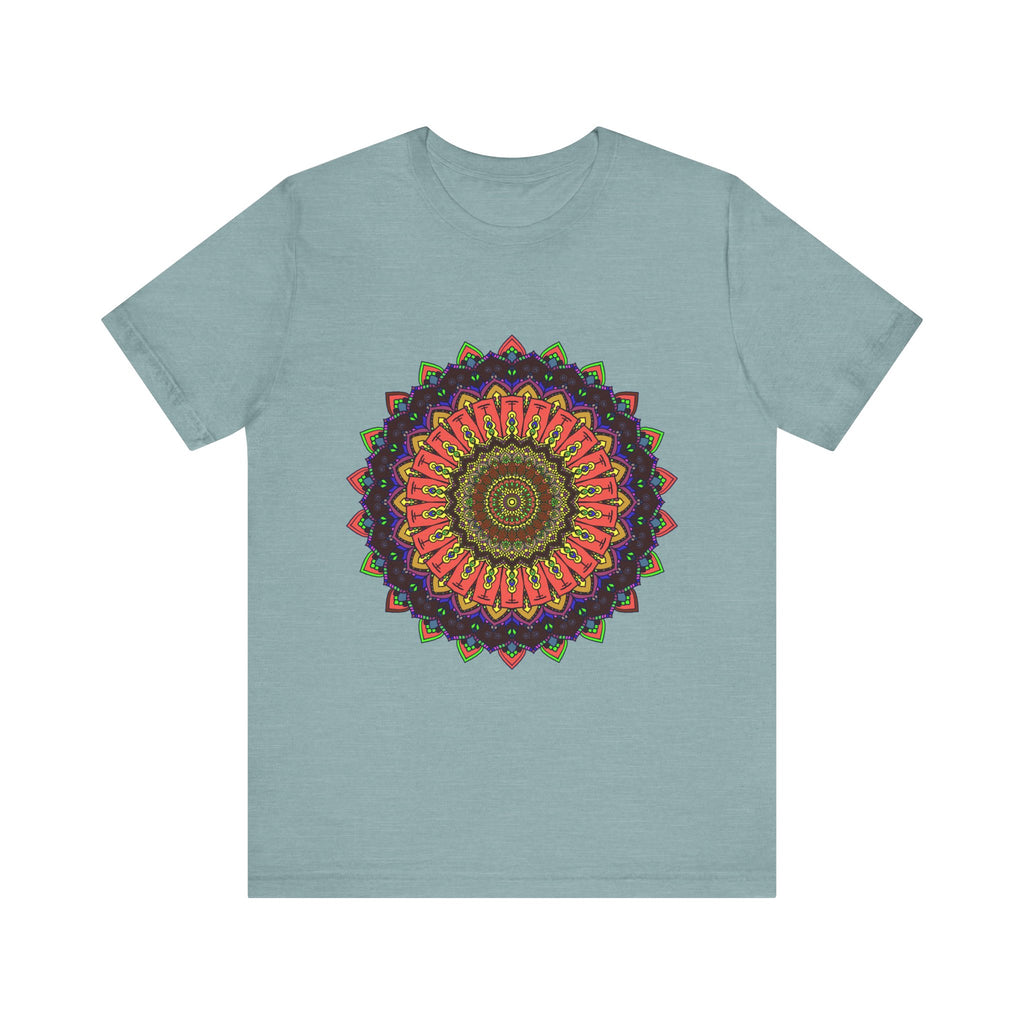 Colorful Mandala Tee - Intricate Design - Vibrant and detailed tee featuring a beautiful mandala design in various vibrant colors