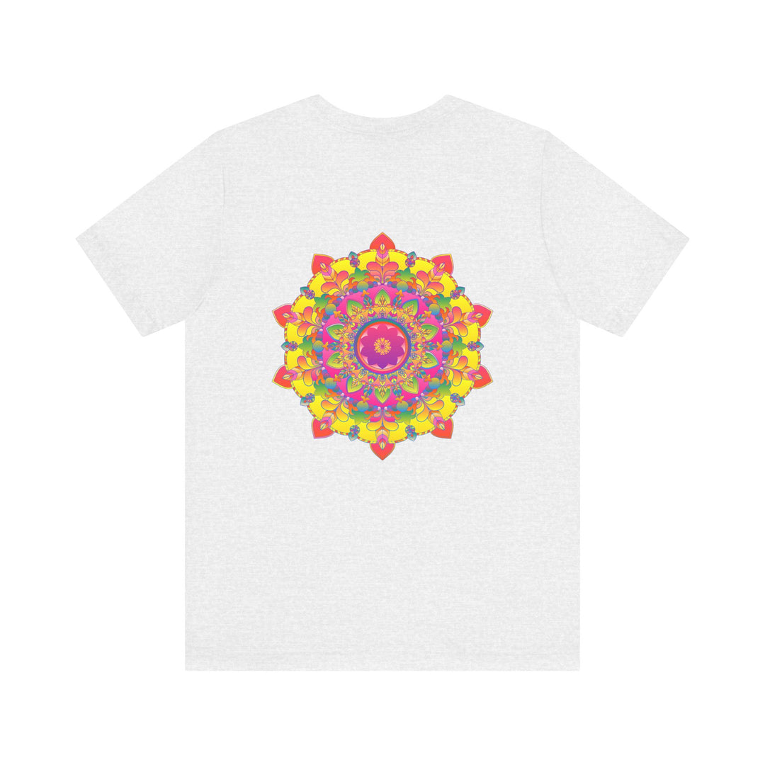 Vibrant Mandala Tee featuring intricate spiritual design for peace and harmony