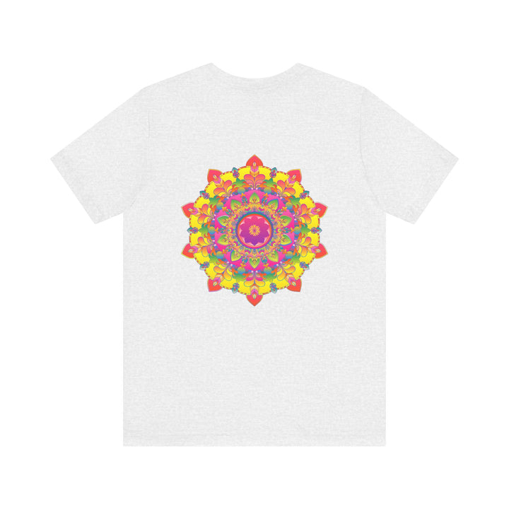 Vibrant Mandala Tee featuring intricate spiritual design for peace and harmony