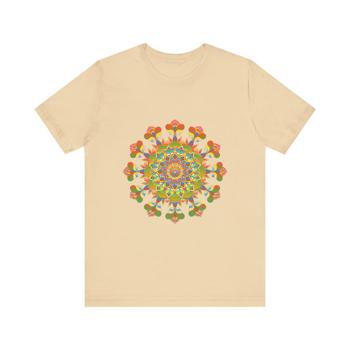 Vibrant Mandala Tee featuring a colorful and intricate design perfect for adding a pop of color to any outfit