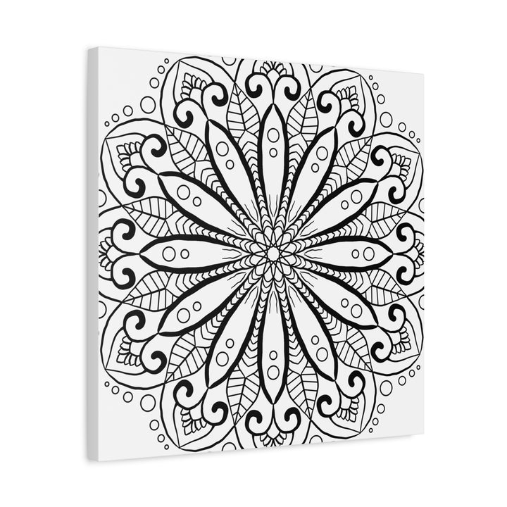 Handmade Mandala Art - Black & White Wall Art - Matte Canvas, Stretched, 125 alt text 23