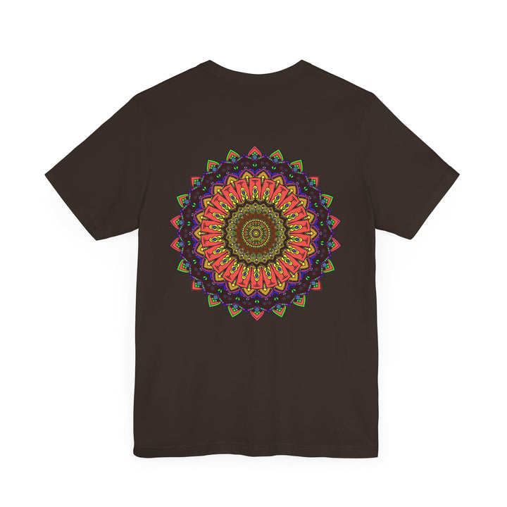 Beautiful white Mandala Tee with intricate design, representing spiritual peace and harmony, perfect for meditation and relaxation