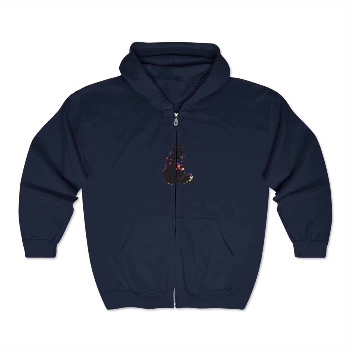 Mystical Black Cat Watercolor Hoodie with vibrant watercolor design and comfortable fit