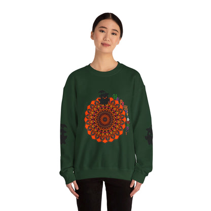 Unisex Heavy Blend™ Crewneck Sweatshirt with Halloween theme, featuring cute ghosts and spooky design, perfect for festive celebrations and comfortable wear