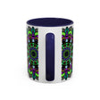 Intricately designed mandala art mug with colorful and vibrant details