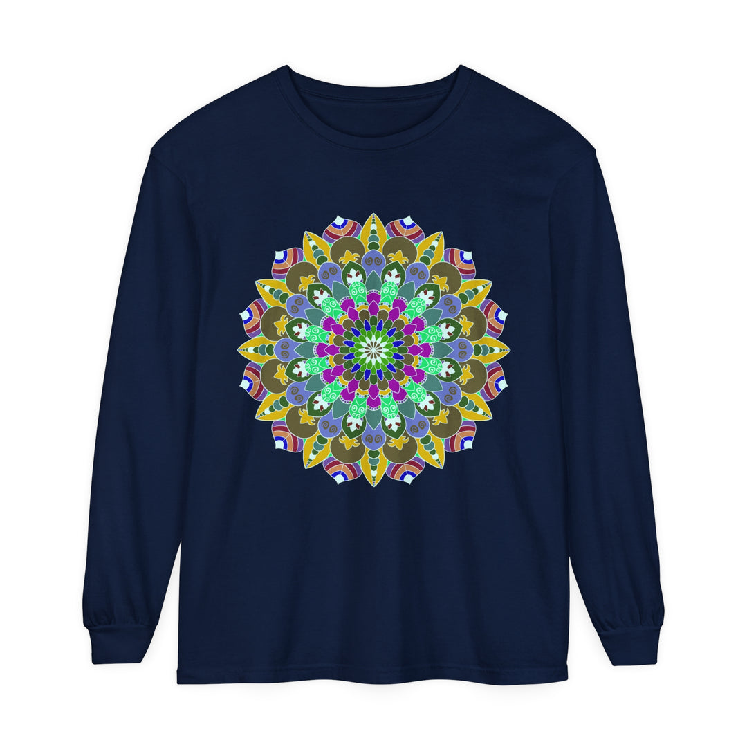 Colorful Mandala Long Sleeve T-Shirt - Spiritual Art 5