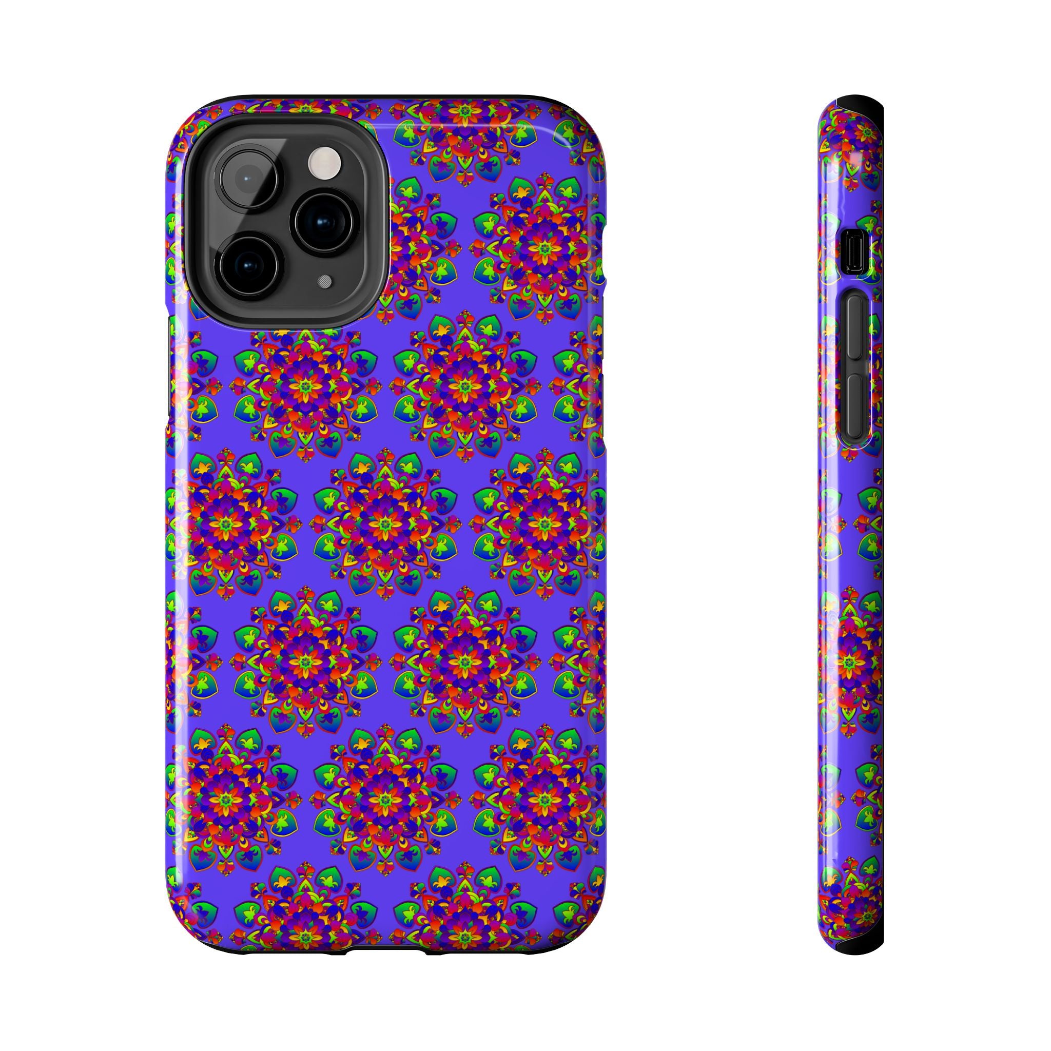 Tiled Hand Drawn Mandala Rainbow Phone Case - Standard alt text 39