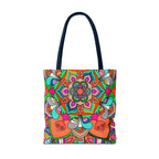 Colorful Mandala Tote Bag — Vibrant Boho All-Over Print Beach & Market Tote
