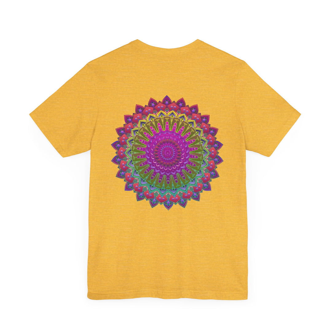 Peaceful and harmonious mandala tee in bright and vibrant colors